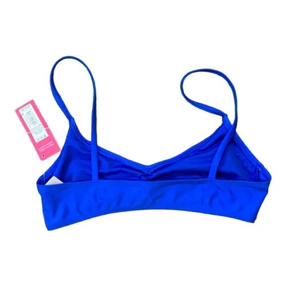 Xhilaration Juniors Blue Cinch-Front Bralette Bikini Swim Top, Size M, NWT - Picture 3 of 6